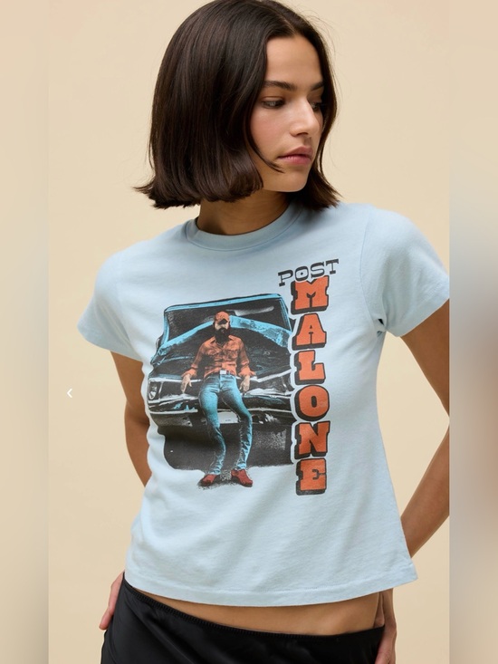 Daydreamer Tops - NWT Post Malone Daydreamer Post & Truck Light Blue Vintage Tee M